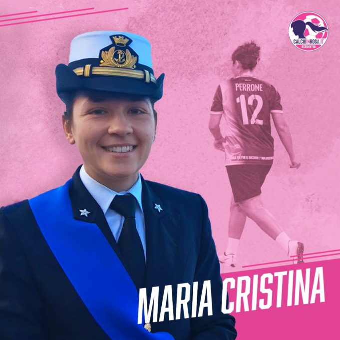 Maria Cristina Perrone, ufficiale della Marina Militare Italiana e calciatrice dell'ASD Calcioinrosa Acquaviva